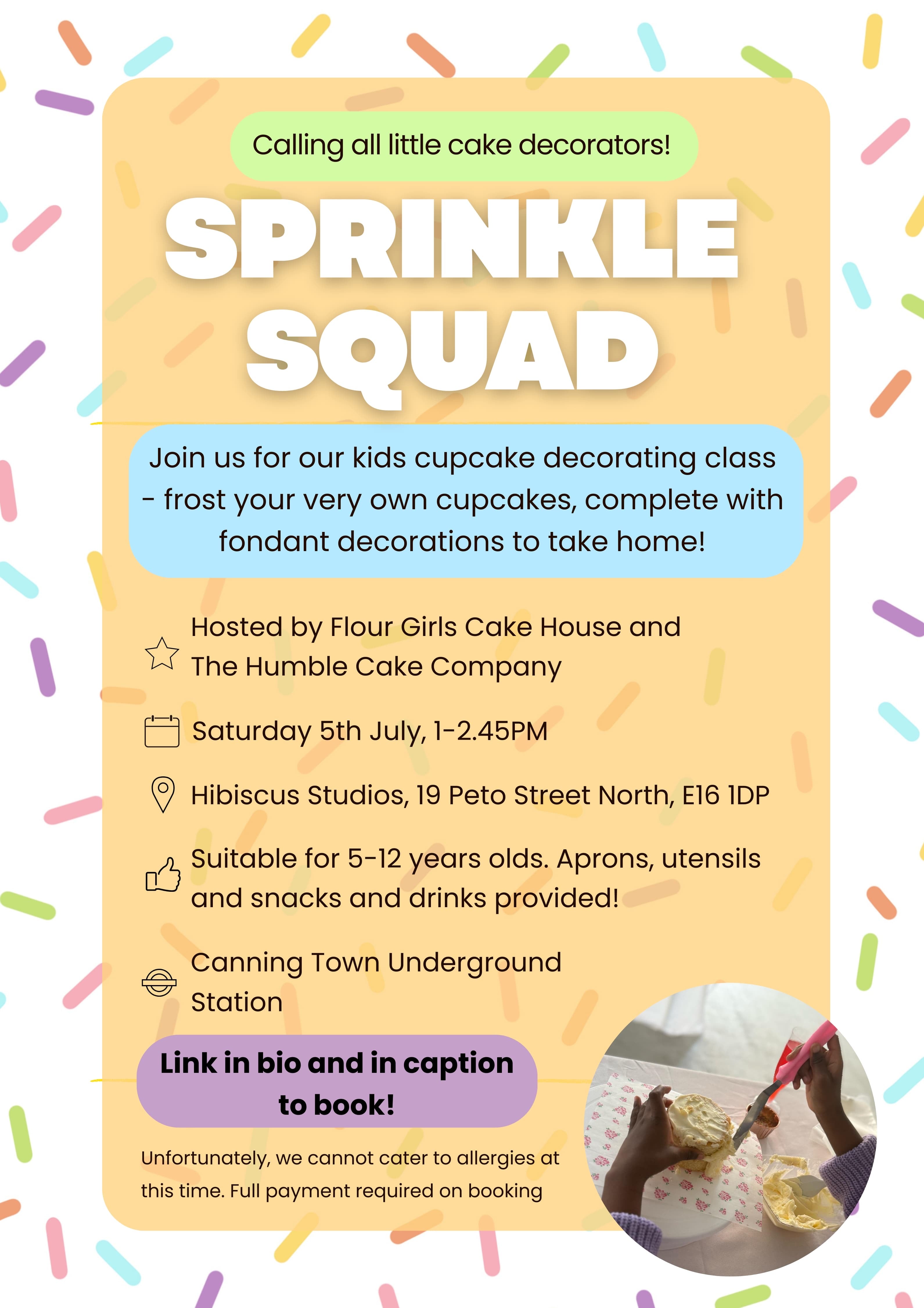 Sprinkle Squad - Kids Cupcake Decorating Class