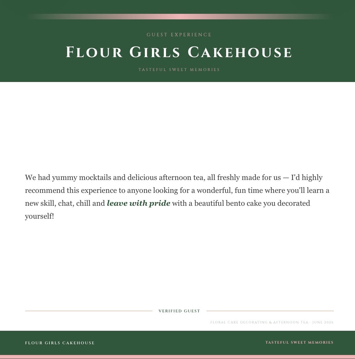 Floral Bento Cake Workshop with Afternoon Tea & Mocktails