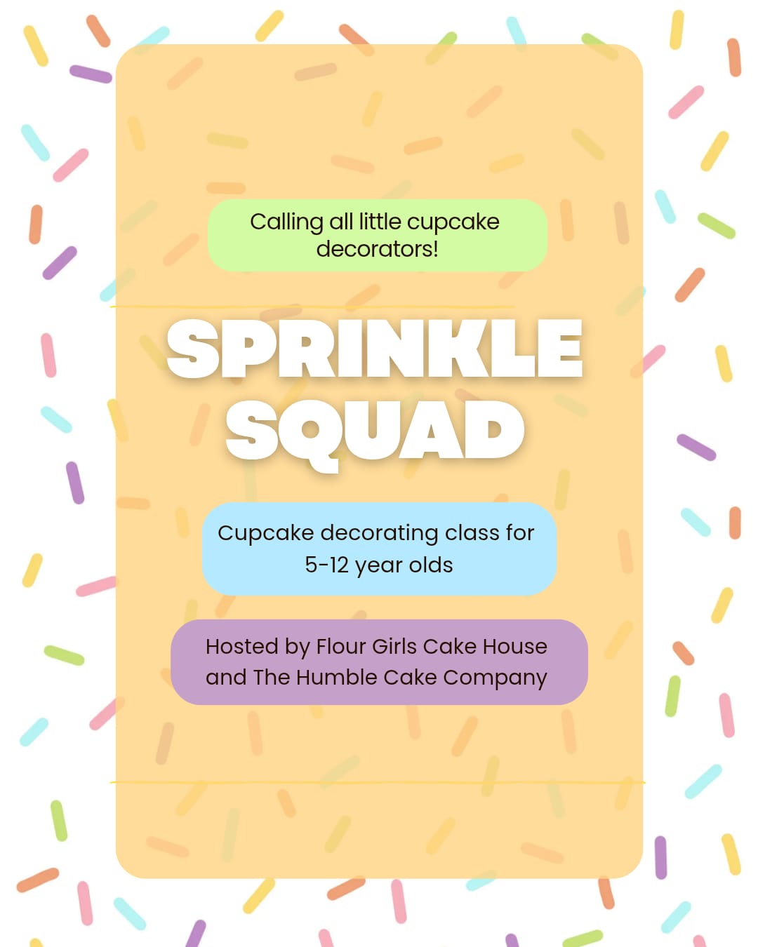 Sprinkle Squad - Kids Cupcake Decorating Class